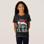 Papa Claus Santa Kerstmis Matching Family Pajama T-shirt (Voorkant volledig)