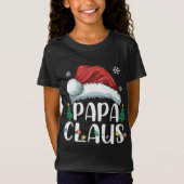 Papa Claus Santa Kerstmis Matching Family Pajama T-shirt (Voorkant)