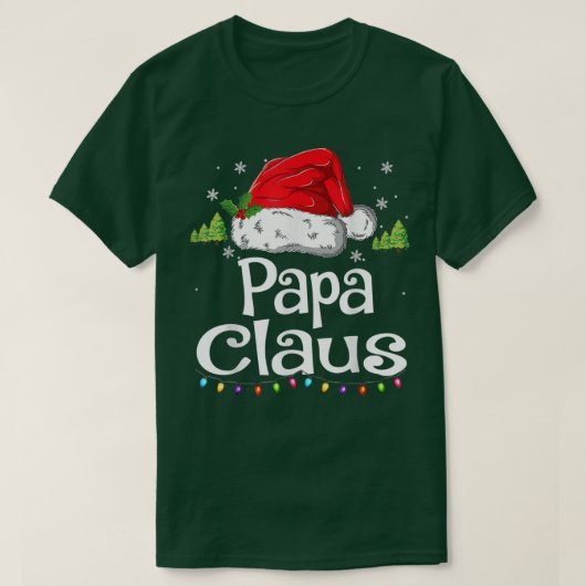 Papa Claus Shirt Kerstmis Pajama familie komt over (Design voorkant)