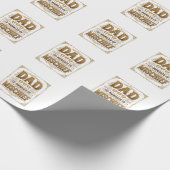 Papa Co-manager van kattenkwaad Grappige vader ont Cadeaupapier (Hoek)