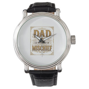 Papa Co-manager van kattenkwaad Grappige vader ont Horloge