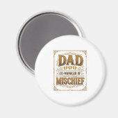 Papa Co-manager van kattenkwaad Grappige vader ont Magneet (Voorkant / Achterkant)