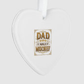 Papa Co-manager van kattenkwaad Grappige vader ont Ornament (voorkant)