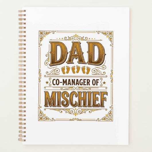 Papa Co-manager van kattenkwaad Grappige vader ont Planner (Voorkant)