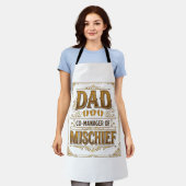 Papa Co-manager van kattenkwaad Grappige vader ont Schort (Gedragen)