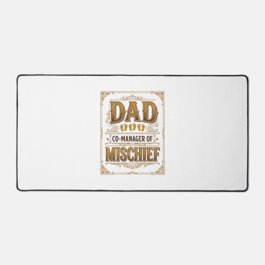 Papa Co-Manager van Ondeugendheid Grappige Vader D Bureaumat (Voorkant)