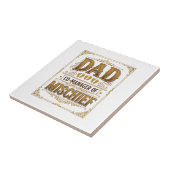 Papa Co-Manager van Ondeugendheid Grappige Vader D Tegeltje (Zijkant)