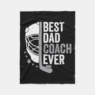Papa Coach Ever Vaderdag Hockey Fleece Deken