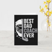 Papa Coach Ever Vaderdag Hockey Kaart (Gele Bloem)