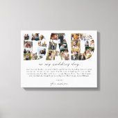 Papa Collage op mijn trouwdag Vader cadeau voor he Canvas Afdruk (Voorkant)