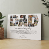 Papa Collage op mijn trouwdag Vader cadeau voor he Canvas Afdruk