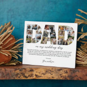 Papa Collage op mijn trouwdag Vader cadeau voor he Fotoplaat (Zijkant)