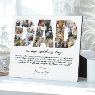 Papa Collage op mijn trouwdag Vader cadeau voor he Fotoplaat