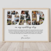 Papa Collage op mijn trouwdag Vader cadeau voor he Poster