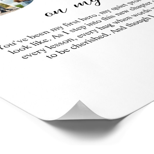 Papa Collage op mijn trouwdag Vader cadeau voor he Poster (Hoek)