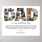Papa Collage op mijn trouwdag Vader cadeau voor he Poster (Voorkant)