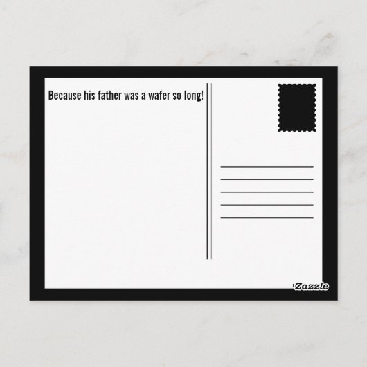 papa cookie joke briefkaart (Achterkant)