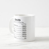 Papa Cool Beste Vader Caffeïne Liefhebber Koffiemok (Voorkant links)