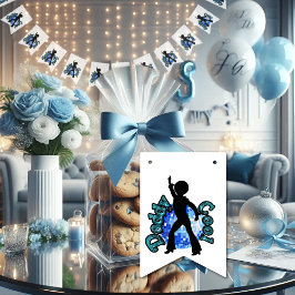 Papa Cool Disco Dance Father Day Bunting Flags Vlaggetjes