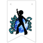Papa Cool Disco Dance Father Day Bunting Flags Vlaggetjes (Eerste vlag)