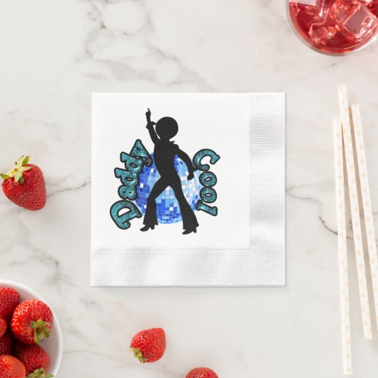 Papa Cool Disco Dance Father Day Napkins Servet (Insitu)