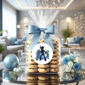 Papa Cool Disco Dance Father Day Round Sticker