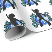 Papa Cool Disco Dance Father Day Wrapping Paper Cadeaupapier (Rol Hoek)