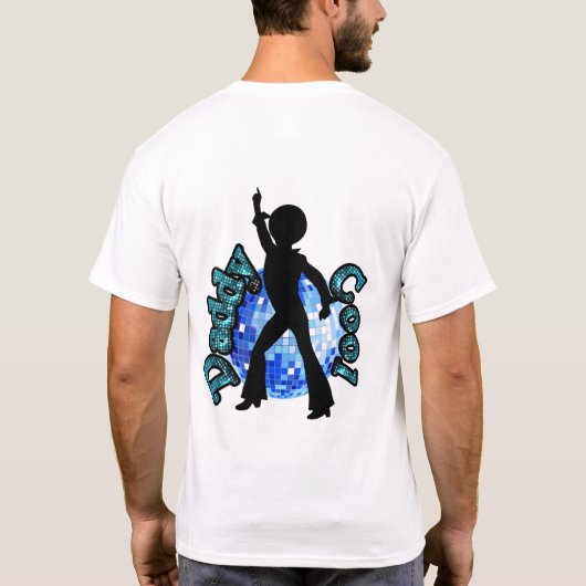 Papa Cool Disco Dance retro Vaderdag T-Shirt (Achterkant)