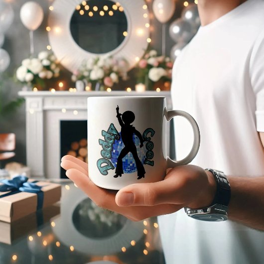 Papa Cool Disco Dance Vaderdag Coffee Mok