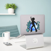 Papa Cool Disco Dance Vaderdag Sticker (Laptop op bureau)
