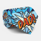 PAPA Cool Fun Moderne Superheldenstripboek Stropdas (Opgerold)