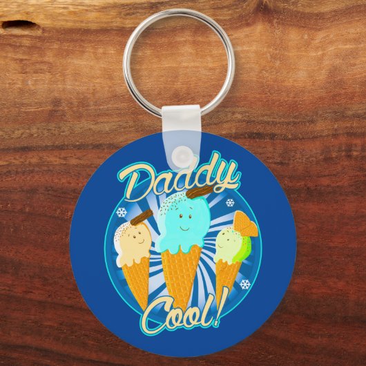 Papa Cool Ice Cream Cones Sleutelhanger (Voorkant)