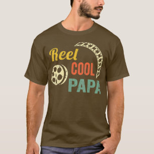 Papa Cool Movie Lover Gift Projectionist T-shirt