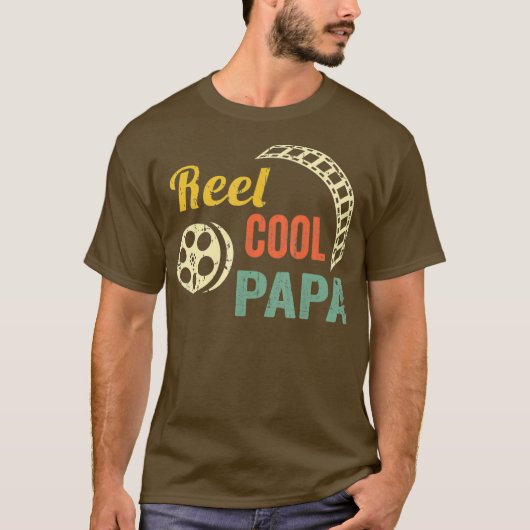 Papa Cool Movie Lover Gift Projectionist T-shirt (Voorkant)