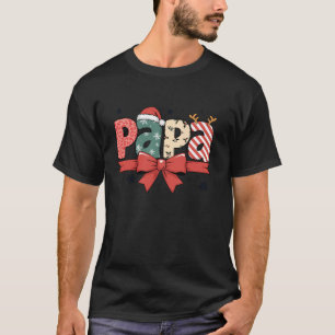 Papa Coquette Bow Papa Claus Kerstboom Taart T-shirt