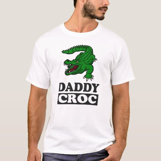 Papa Crocodile T-Shirt Animal Pap Vader Gift (Voorkant)