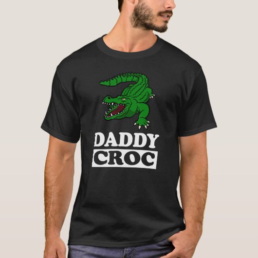 Papa Crocodile T-Shirt Animal Pap Vader Gift (Voorkant)