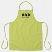 Papa Custom Est date avocado groen modern grill bb Schort (Voorkant)