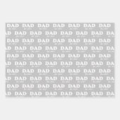 Papa Custom Est datum moderne typografie zwart gri Inpakpapier Vel (Voorkant 3)