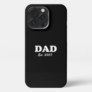 Papa Custom Est datum moderne typografie zwart iPhone 13 Pro Hoesje