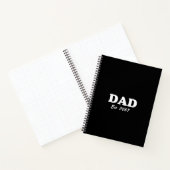 Papa Custom Est datum moderne typografie zwart Notitieboek (Binnen)