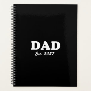 Papa Custom Est datum moderne typografie zwart Planner