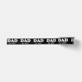 Papa Custom Est datum moderne typografie zwart wit Satijnen Lint (Voorkant)
