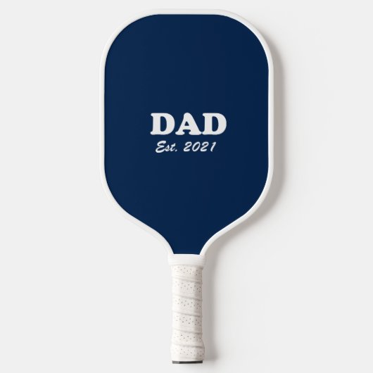 Papa Custom Vaste date marvy blue modern Pickleball Paddle (Voorkant)