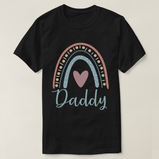 Papa Cute Dad Family Matching Rainbow T-shirt (Design voorkant)