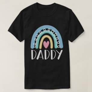 Papa Cute Dad Family Matching Rainbow T-shirt