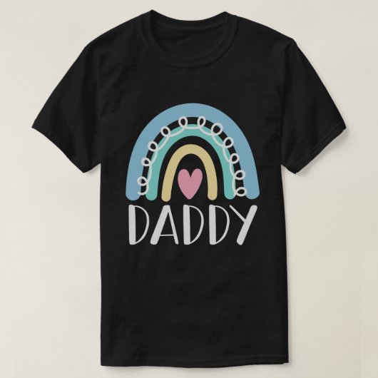 Papa Cute Dad Family Matching Rainbow T-shirt (Design voorkant)