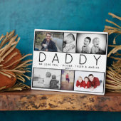 Papa Cute Modern 6 Foto Collage Father Day Fotoplaat (Zijkant)