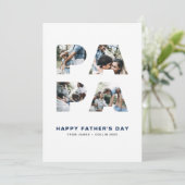 PAPA Cutout Photo Collage Happy Vaderdag Kaart (Staand voorkant)