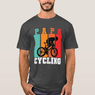 Papa Cycling Dad Bicycle Lover Cool Bicycling T-shirt